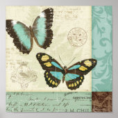 Poster Patchwork papillon (Devant)