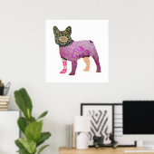 Poster Patchwork Pet Chien de taule français Imprimer (Bureau à domicile)