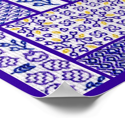 Poster Patchwork Purple (Coin)