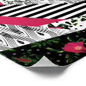 Poster patchwork rouge, populaire, patchwork lancer oreil (Coin)