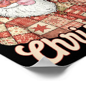 Poster Patchwork Santa Claus Xmas Merry Christmas Men Wom (Coin)