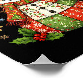 Poster Patchwork Snowman Preppy Girly Christmas Xmas Holi (Coin)