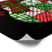 Poster Patchwork Snowman, Retro Funny Christmas  (Coin)