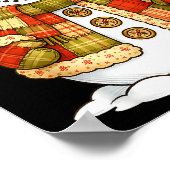 Poster Patchwork Snowman Retro Funny Snowman Holiday Chri (Coin)