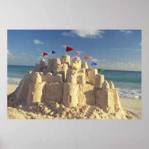 Poster Pâté de sable sur la plage