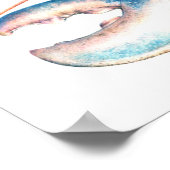 Poster Pâte d'eau bleu pâle (Coin)