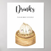 Poster Pâté impériale chinois - Boissons servent vous (Devant)