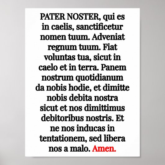 Poster Pater Noster (Devant)