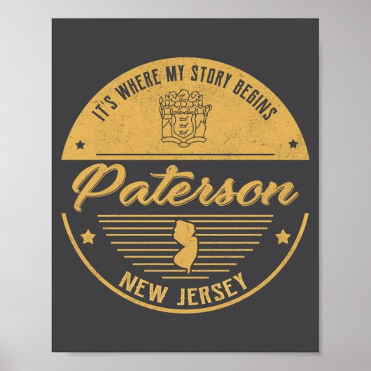 Poster Paterson New Jersey Its Where My Story Begins _1 (Devant)