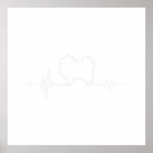 Poster Pâtes ECG pour propriétaire de chien Spitz Pomeran