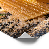Poster Pâtes Rigatoni Dorées avec du Basilic Frais – Rust (Coin)