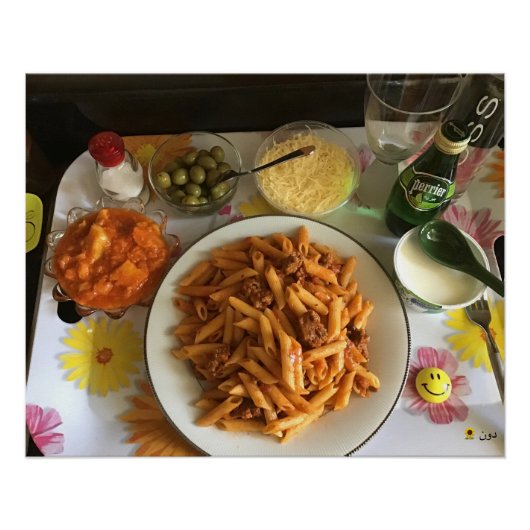 POSTER PÂTES SUR PLATEAU (Devant)