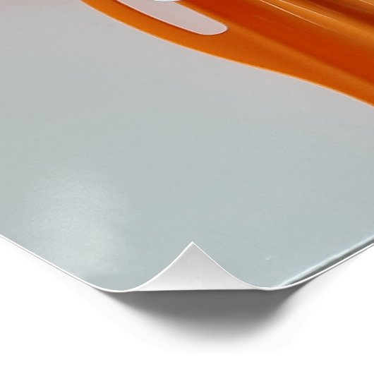 POSTER PÂTES SUR UN PLATEAU D'ORANGE (Coin)