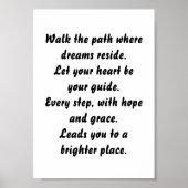 Poster Path of Dreams inspiration mini poem (Devant)