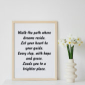 Poster Path of Dreams inspiration mini poem