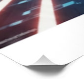 Poster Path of Leaders - Futuristic Abstract Red & Blue T (Coin)