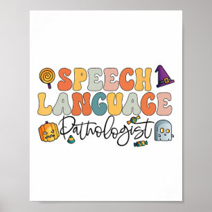 Poster Pathologie du langage vocal Halloween Thérapie voc