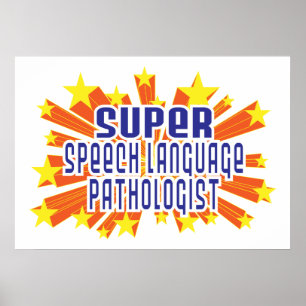 Poster Pathologiste de la langue de la super parole