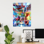 Poster Patiemment en attente (Bureau à domicile)