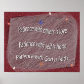 Poster Patience avec Dieu (Devant)