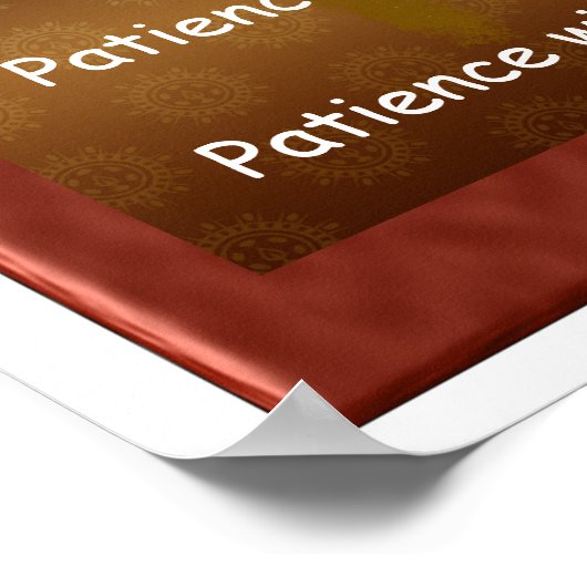 Poster Patience avec Dieu (Coin)