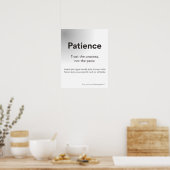 Poster Patience Faites Confiance Au Processus Art Minimal (Cuisine)