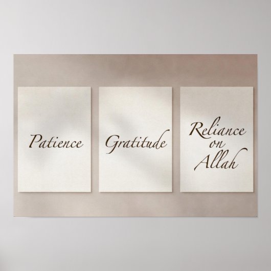 Poster Patience, Gratitude, Reliance (3-Piece Set) (Devant)