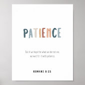 Poster Patience le fruit de l'affiche spirituelle (Devant)