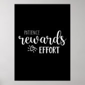 Poster Patience Récompense Effort, Réussite Hustle Gym (Devant)