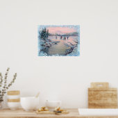 Poster PATINAGE À LA GLACE & FLAKES DE NEIGE par SHARON S (Cuisine)