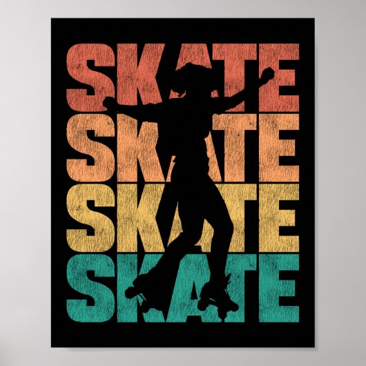 Poster Patinage À Roulettes Patinage Patinage Patinage Pa (Devant)
