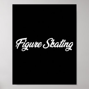 Poster Patinage Artistique Texte Cursif Originalité Loisi