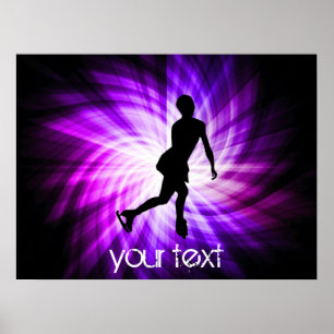 Poster Patinage artistique violet