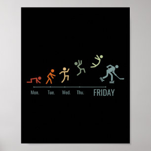 Poster Patinage hockey en ligne Hockey Roller Weekend