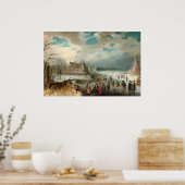 Poster Patinage sur Amstel River, van Breen Fine Art Post (Cuisine)