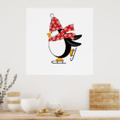 Poster Patinage sur glace pingouin avec sac Casquette et (Cuisine)
