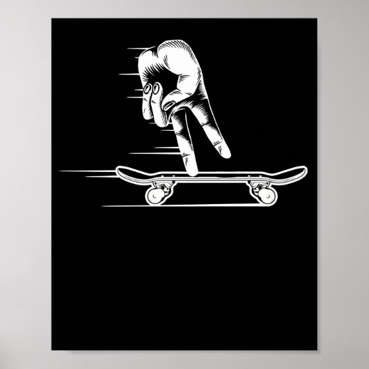 Poster Patinage sur planche à doigts (Devant)