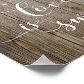 Poster Patiné Bois & Lumières L'amour est doux Panneau de (Coin)