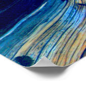 Poster patinée planche à grange bleue (Coin)