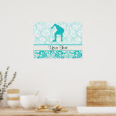Poster Patineur de vitesse turquoise (Cuisine)