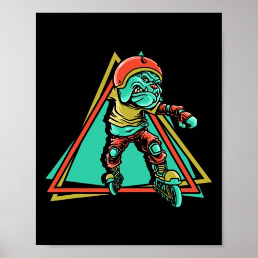 Poster Patineur en roller en ligne (Devant)