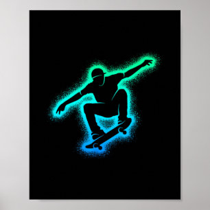 Poster Patineur Planche à roulettes Patineur Hommes Enfan