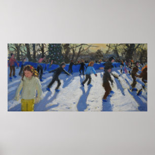 Poster Patineur sur glace Fayre de Noël Fair Hyde Park