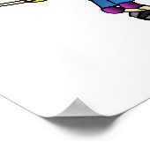 Poster Patineuse avec casque (Coin)