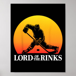 Poster Patinoire de joueur de hockey drôle de jeu de mots