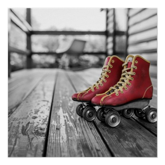 Poster Patins à rouleaux rétro (Devant)