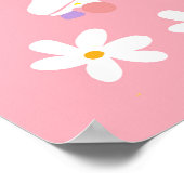 Poster Patins à rouleaux rose floral Patins à rouleaux (Coin)