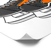 Poster Patins de hockey orange (Coin)