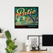 Poster Patio Orange LabelColton, CA (Bureau à domicile)
