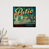 Poster Patio Orange LabelColton, CA (Cuisine)